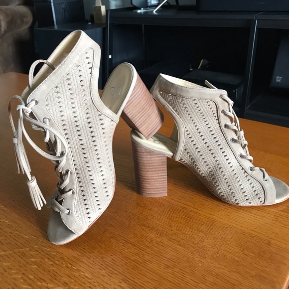 Jessica Simpson Shoes - Jessica Simpson Tinnay Lace Up Open Toe Heel